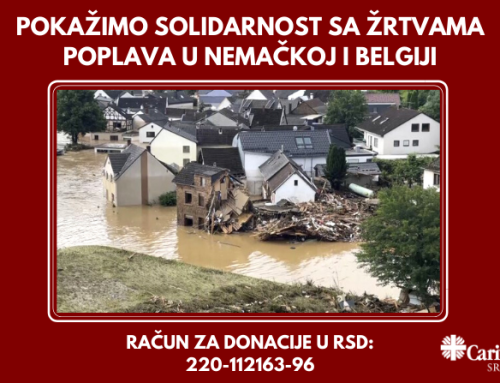 POMOĆ ŽRTVAMA KATASTROFALNIH POPLAVA U NEMAČKOJ I BELGIJI