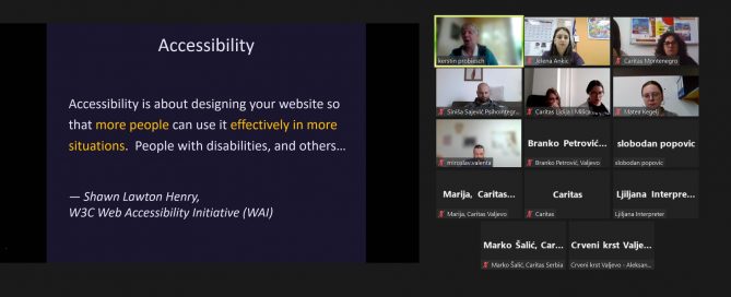 Prezentacija predavačice o izradi pristupačnih web prezentacija