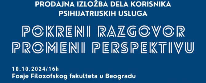 Poziv na prodajnu izložbu slika korisnika psihijatrijskih usluga