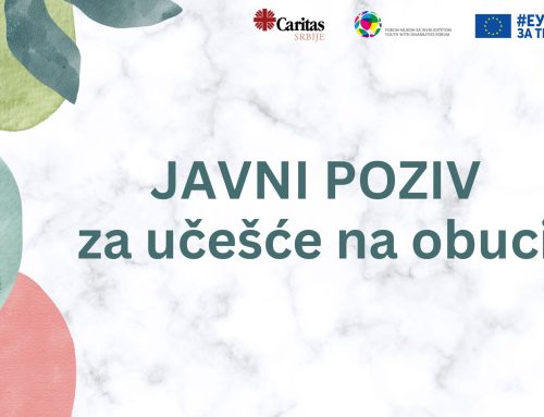 JAVNI POZIV za učešće na dvodnevnoj obuci „Javno zagovaranje i izgradnja koalicija za organizacije koje rade sa i za osobe sa invaliditetom“